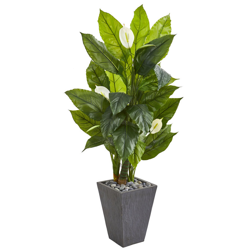 Feuille de bananes artificielle 63" en pot de fleurs