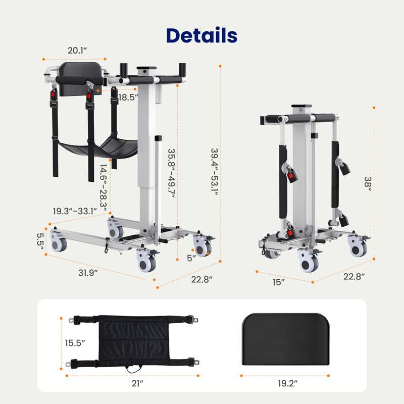 Fauteuil de transfert électrique, fauteuil de transfert patient, appareils de levage de fauteuil pliant pour personnes âgées, fauteuil de transfert pour la maison, maison de repos, voiture, AY06