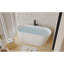 59" Acrylic Freestanding Bathtub, Stand Alone Soaking Tub, Glossy White Acrylic, Toe-Tap Chrome Drain, Cupc Certified
