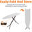 Full-Size Ironing Board, 4-Leg Fold-Up, Chevron Removable Cover