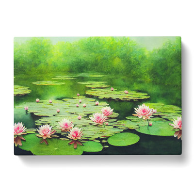 Lily Pond Watercolour Vol.6 - Wrapped Canvas