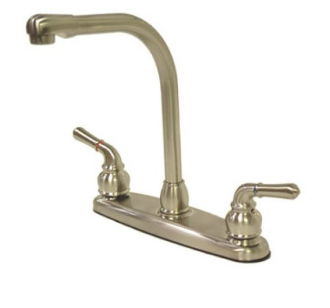 Kingston Brass Magellan Two-Handle 8" Centerset Kitchen Faucet, Without Spray