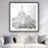 Croquis de la Tour Eiffel en noir et blanc - reproduction d'art encadrée
