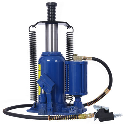 Air Hydraulic Bottle Jack, 20 Ton/44029 LBS All Welded Bottle Jack, 10.2-19.7 Inch Lifting Range, Manual Handle And Air Pump, For Car, Pickup, Truck, RV, Auto Repair, Industrial Engineering