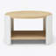 Table basse, bureau en bois rustique à 2 niveaux avec tablette de rangement