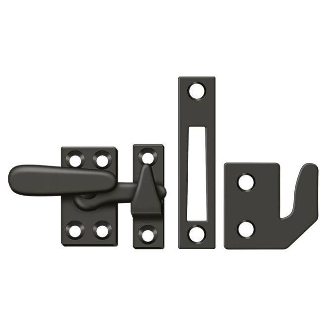 Deltana CF066U10B Window Lock, Casement Fastener, Small in Oil-rubbed Bronze, 1.3" H x 1.5 W x 0.5" D, Oil-Rubber Bronze