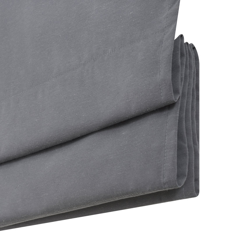 Cordless Blackout Roman Shade, 31"W x 64"L, Gray