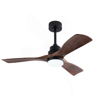 Hot vente ventilateurs de plafond de 42 pouces avec lumières et télécommande, ventilateur de plafond noir pour patio avec lumière 3 pales ventilateur de plafond moderne, moteur à courant continu réversible silencieux, ventilateur de bois pour ferme