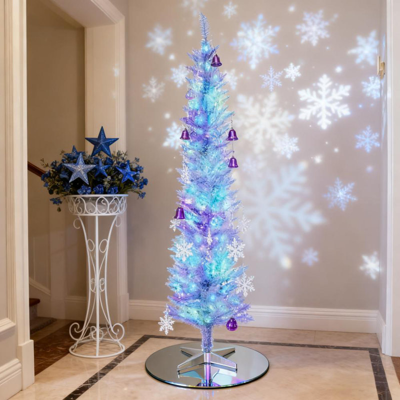Crayon, arbre de Noël artificiel avec branches colorées