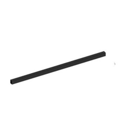 Square 2-3/8 in. x 2-3/8 in. x 8'2 ft. Metal Cap Corner Fence Black Steel Post (1-Pack)