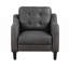 Chaise 1pc rembourrée en microfibre polie