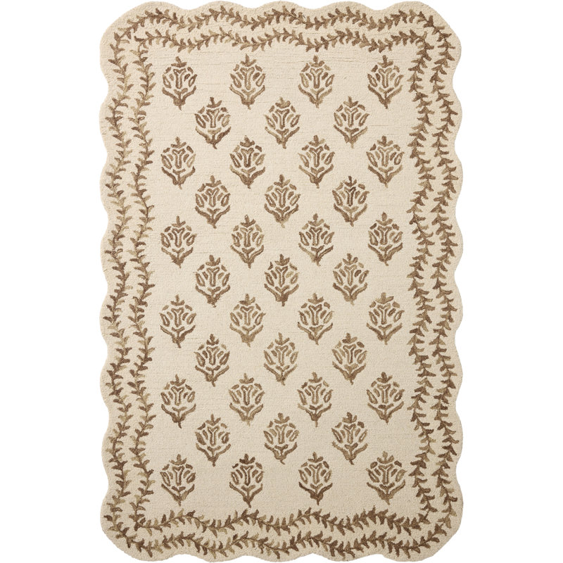 Rifle Paper Company x Loloi Lisette  Area Rug, Rectangle 5' x 7'6",  Ivory/Natural 