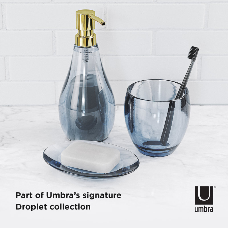 Denim Blue Acrylic Recessed Soap Dish