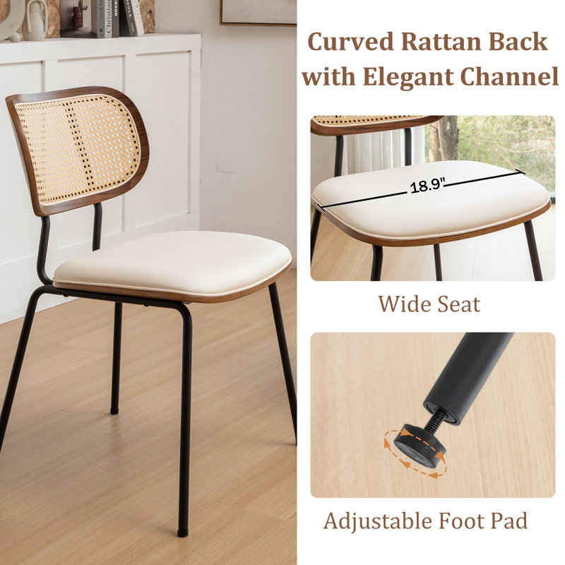 Bedran Upholstered Dining Chair, Beige