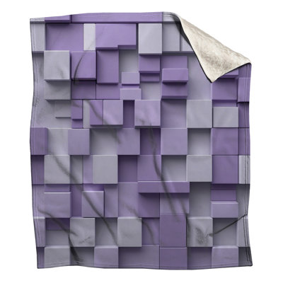Purple Cubes Arrangement Blankets