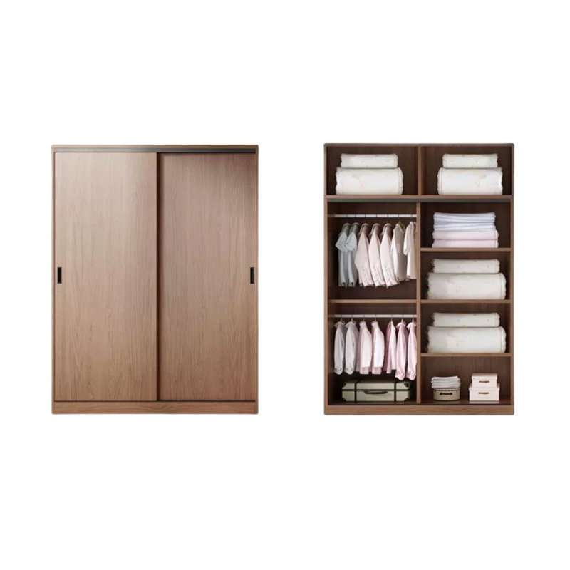 Garde-robe simple noyer classique, H 91 po x l 39 po x P 24 po