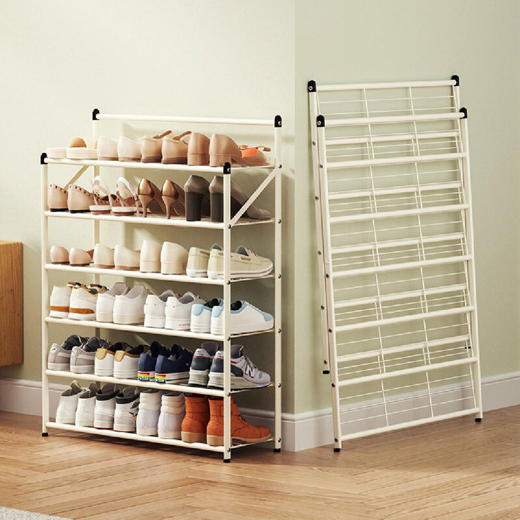 24 Pair Shoe Storage Rack Rebrilliant Finish: White