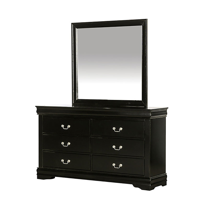 Commode transitionnelle l 58 po, noir, Noir