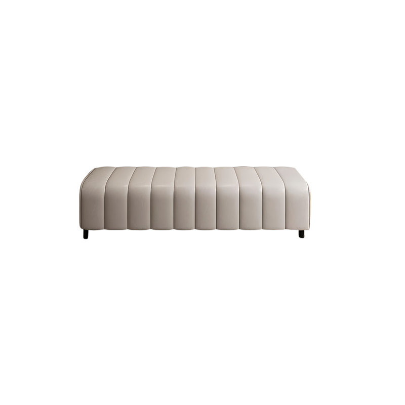 Banc rembourré en cuir Zaryab, H 15,74 po x l 59,05 po x P 19,68 po