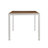 Aynura Modern Patio Dining Set for 6 with Stackable Chairs, Umbrella Hole Table, Rust-Resistant Frame and Rectangular Outdoor Table
