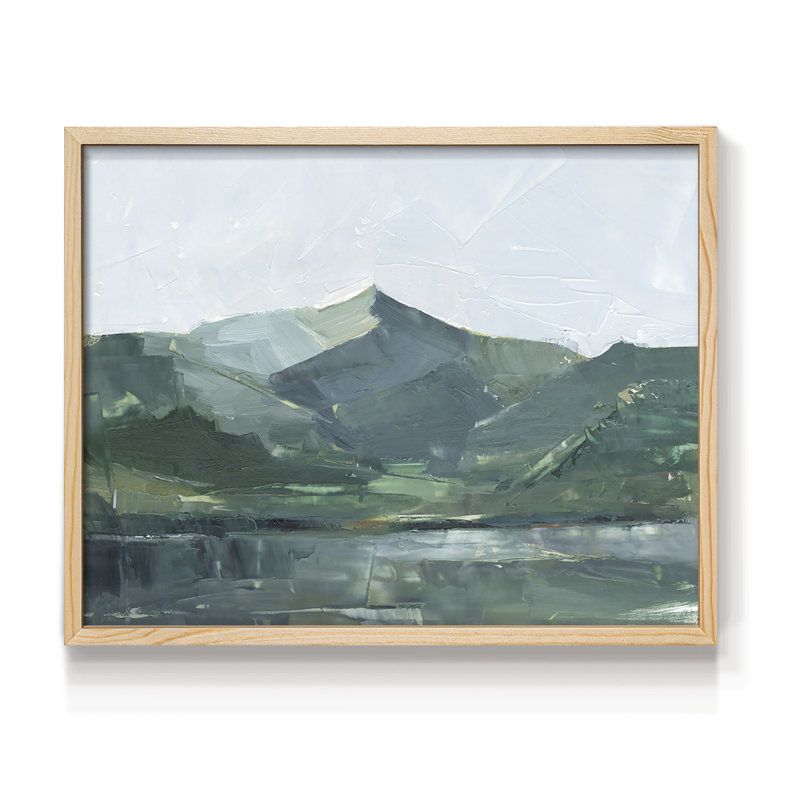 «Green Grey Mountains I», reproduction encadrée