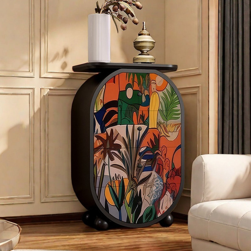 Commode ovale moderne à quatre tiroirs Modern Art
