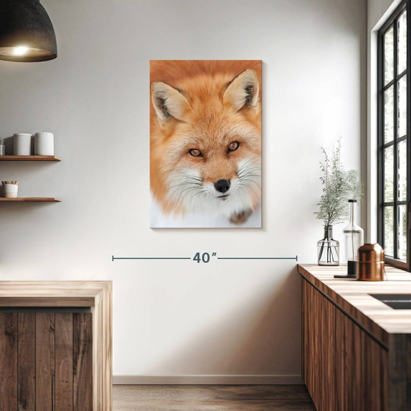 Brampt Fluffy Red Fox, 36" H x 24" W