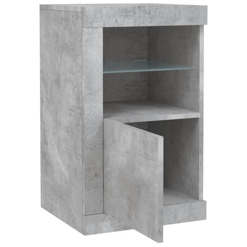 Carisse Iron 1 - Door Standard Accent Cabinet, Concrete Grey