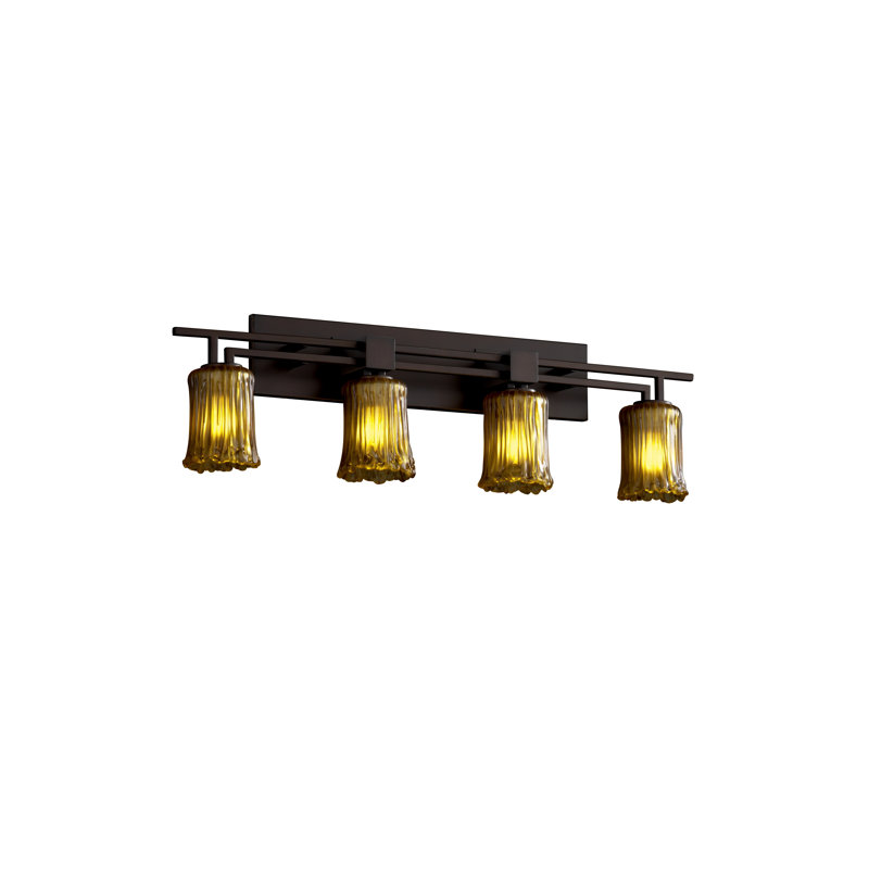 Barre d’éclairage de salle de bain 4 lumières Bianchini, Bronze foncé