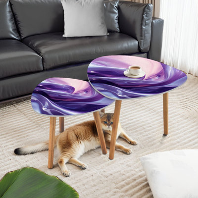 Ensemble de 2 tables basses gigognes Triangle