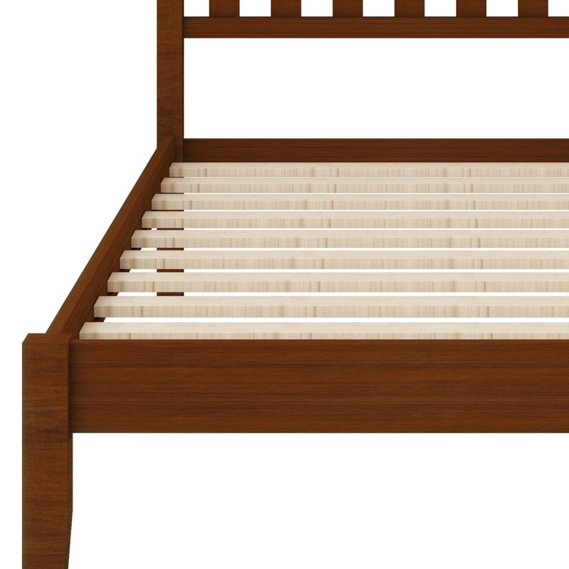 Lit plateforme en bois avec tête de lit
