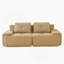 Canapé modulaire en forme de L 82 po, tissu velours côtelé, assise profonde, passepoil perlé, conception capitonnée, sans assemblage, base antidérapante, chameau-146062432-146062446-146062440