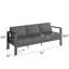 Canapé d'extérieur en aluminium de 76 po de largeur avec coussins-887080040-887080055