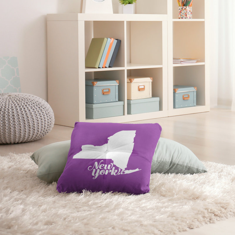 Coussin de sol touffeté nevada, 26 po x 26 po, Violet, New York
