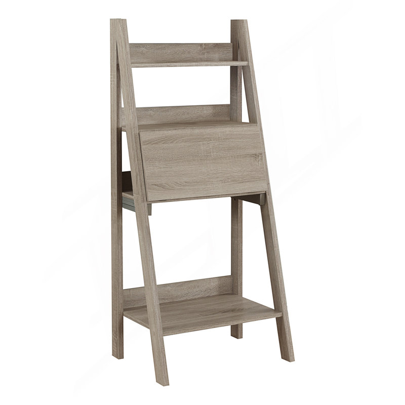 Bureau d'ordinateur moderne, bureau incliné, Taupe