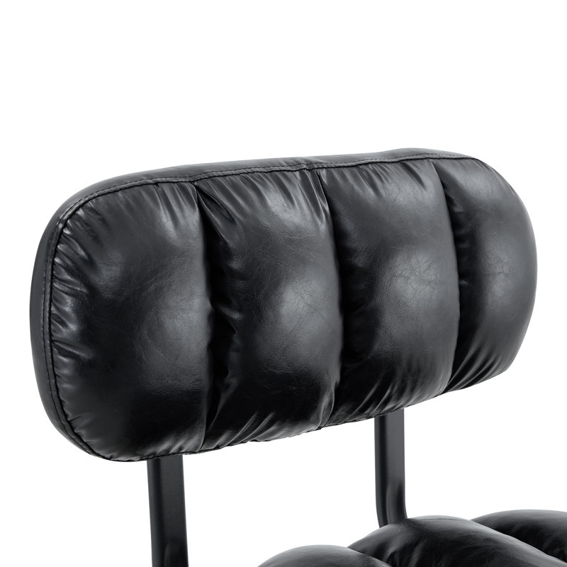 Ensemble de 2 tabourets de bar réglables en cuir PU
