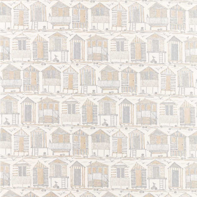 Beach Huts Fabric