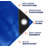 Heavy Duty 10 Mil 24' X 24', Blue, Waterproof Tarpaulin Cover - UV Resistant, Reinforced Edges with Metal Grommets for Camping, Roof, Pool, Boat Protection-67633357