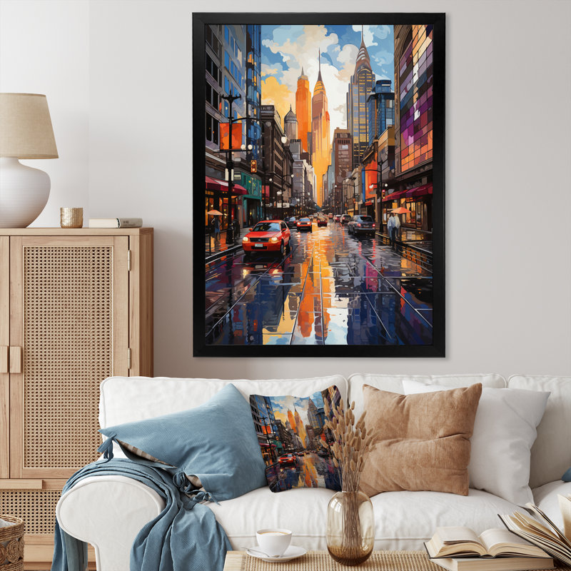 City Charlotte Collage III, Cadre photo noir, H 20 po x l 12 po x P 1 po
