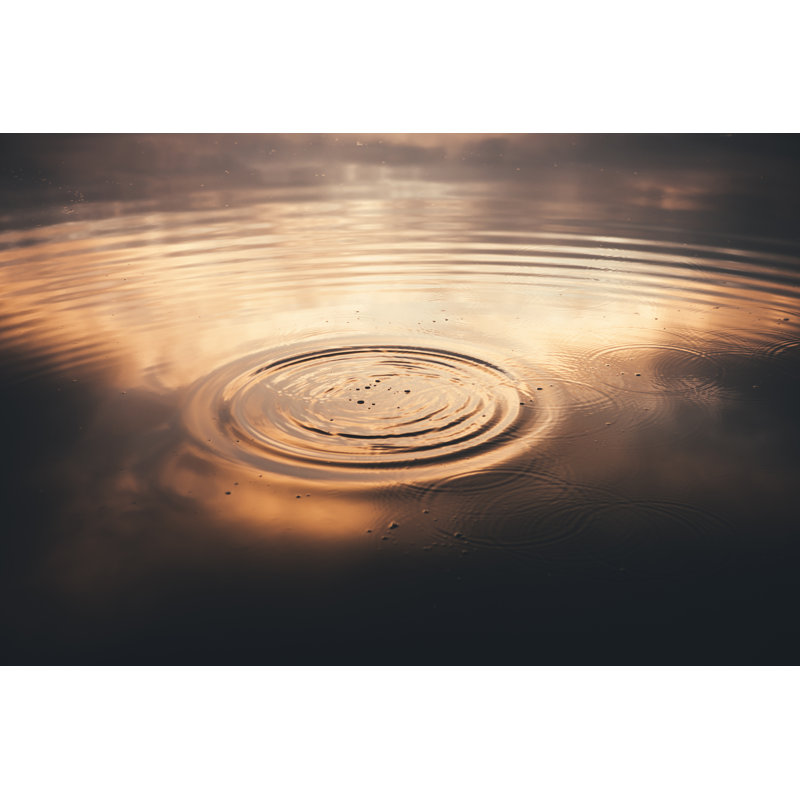 Rippled Water Surface by Borchee - No Frame Print on Canvas, 51cm H x 76cm W