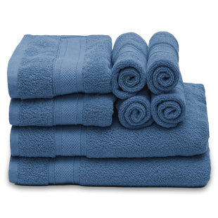 Enchante Home Signature Turkish Cotton 4 Pcs Hand Towels - Waterfall