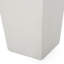 Pot à fleurs en fonte blanc mat avec aspect fuselé - oxyde de magnésium 12,93L x l 12,93H 32,42H, décorez votre cour arrière, sans assemblage extérieur-131375266