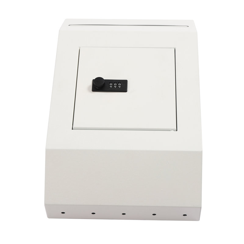Wall Mount Locking Steel Mailbox, White