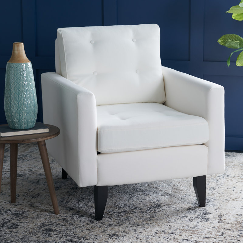 Fauteuil capitonné de 29,9 po de largeur, White