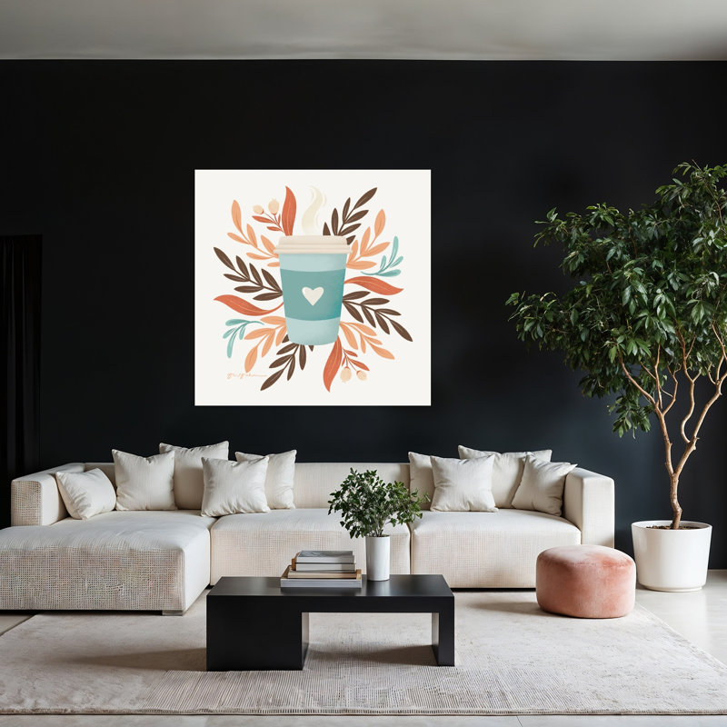 Mélange moderne avec art bleu-brun, H 48 po x l 48 po