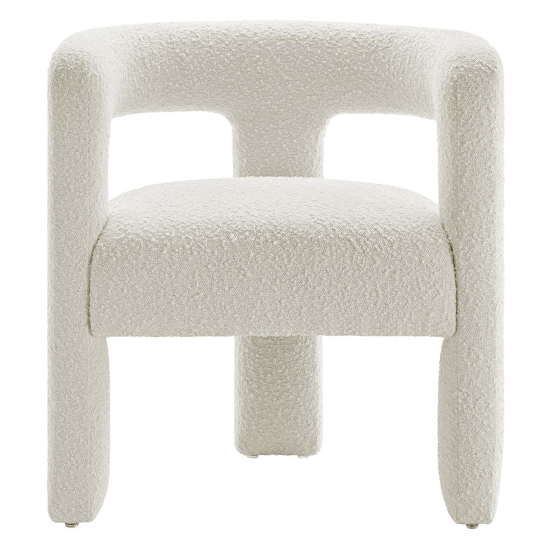 Modway Kayla Boucle Upholstered Armchair, Ivory