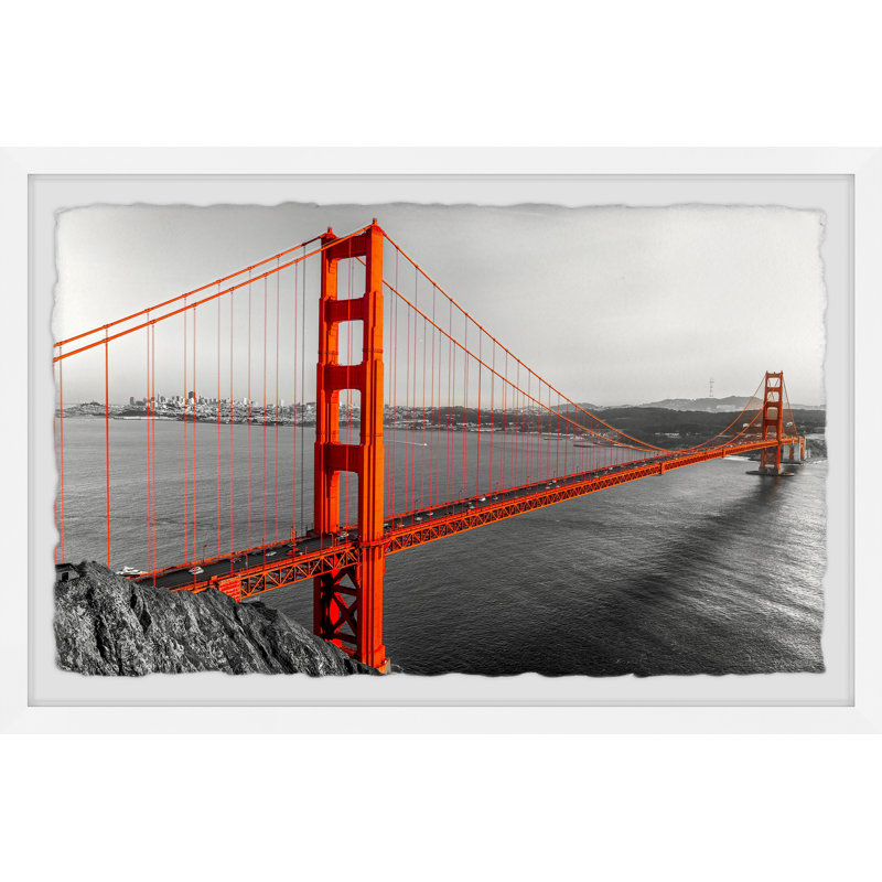 Find Me In Golden Gate - Single Picture Frame Print, 20cm H x 30cm W x 3.81cm D