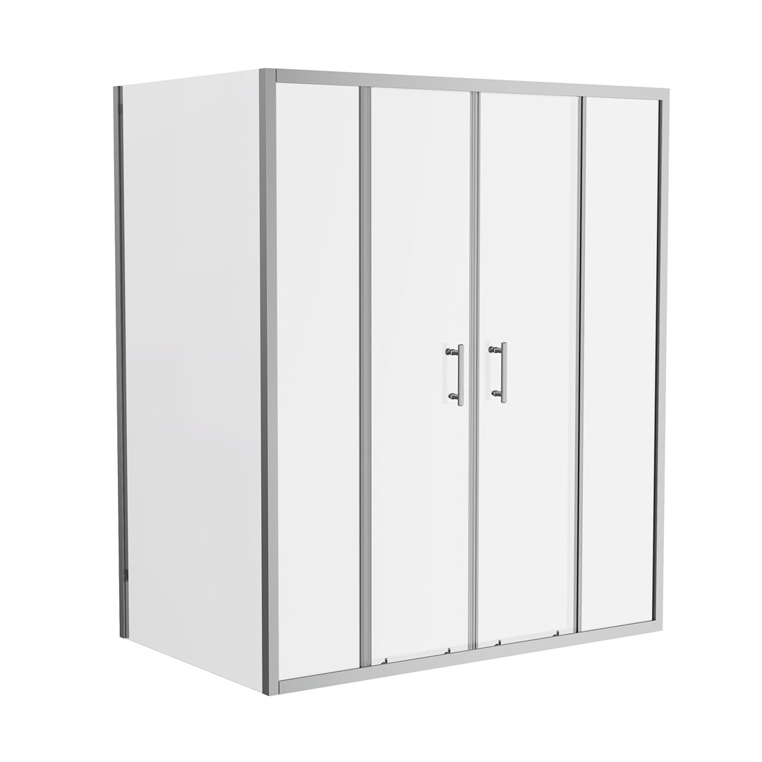 Avyan Bathroom Shower Enclosure Cubicle Double Sliding Door with 900mm Side Panel Screen - 1900 x 1700 mm
