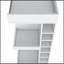 Armoire de bar avec support à vin et tablette ouverte FM Furniture Lamer, blanc-1230614726