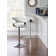 Carmelyn Swivel Upholstered Adjustable Height Counter Stool with Metal Frame